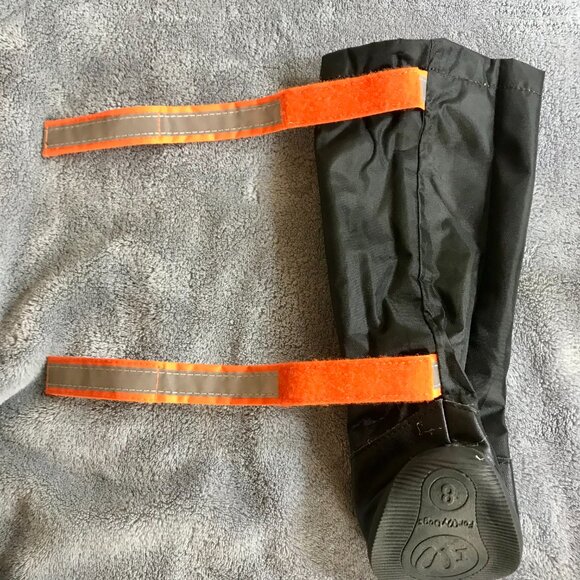 Dog Boots Rubber Non-Slippery Sole Double Clasp Light Reflective Stripes New - Picture 8 of 10